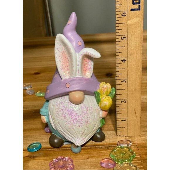 Set of 3 Easter Bunny ear gnomes Easter tiered tray Springtime decoration - Picture 7 of 12